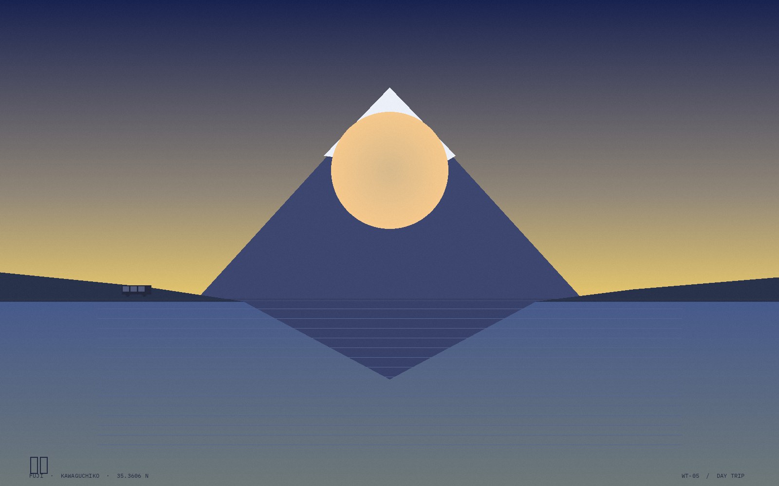 富士山河口湖全景